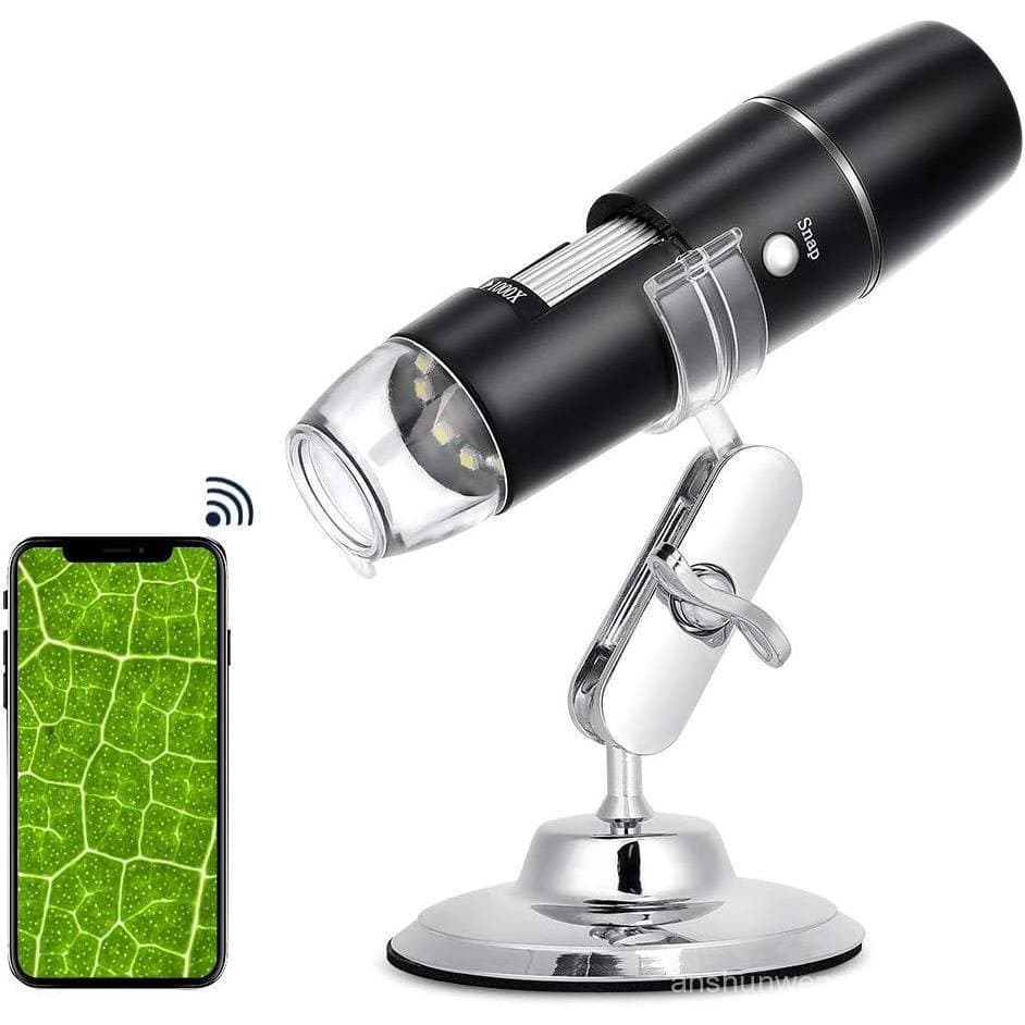 Microscópio digital com ampliação de 50x a 1000x, microscópio USB WiFi, mini endoscópio digital portátil, câmera de insp