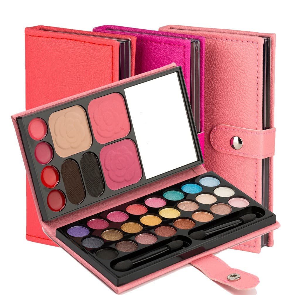 Em Estoque , 33 Cores , Olhos , Rosto , Lábios , Maquiagem , Paleta Básica , Sombra , Combinação De Bolsa De Couro De So