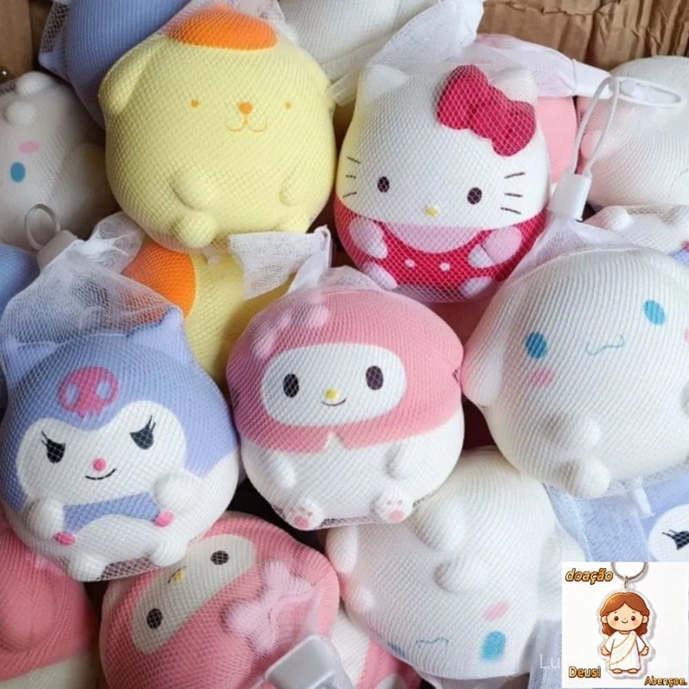 Sanrio Cinnamoroll Hello Kitty Purin Dog Doll Alívio De Estresse Brinquedos Kawaii Finger Press Rebound Ansiedade Kid GI