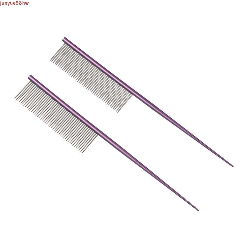 Pente para Cães JUNYUE, Pente de Aço Inoxidável com Dentes Finos para Remover Pulgas, Escova de Limpeza Colorida FVAM