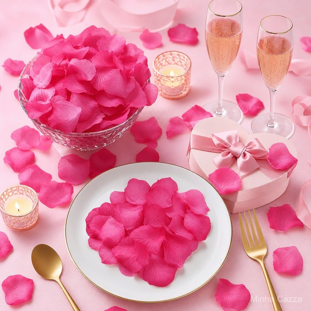 500/1000/2000 Pcs Pétalas Rosa Choque Sacos Pequenos Perfeitos Para Decoracao Criativa E Momentos Especiais