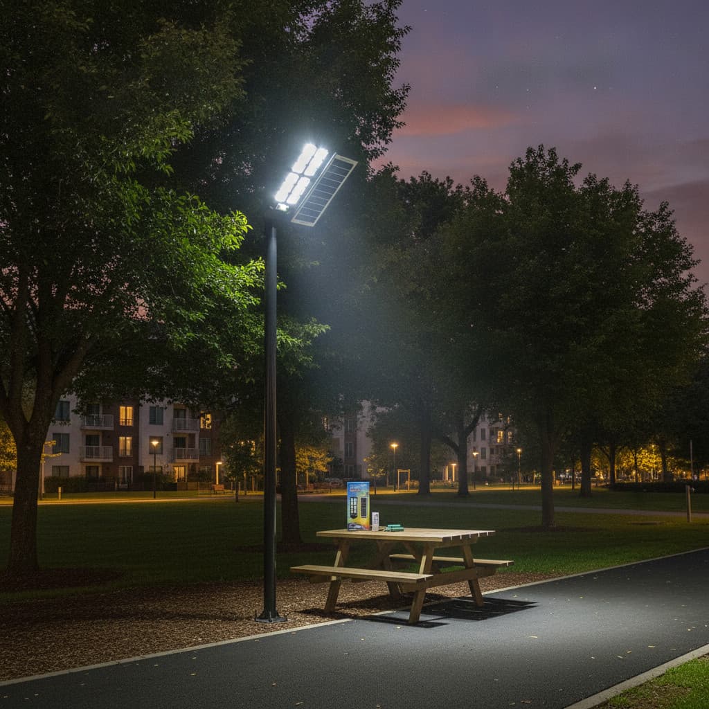Luminária Refletor Solar Premium LED Modelo Foguete 12 Divisões Alta Potência Sensor Movimento