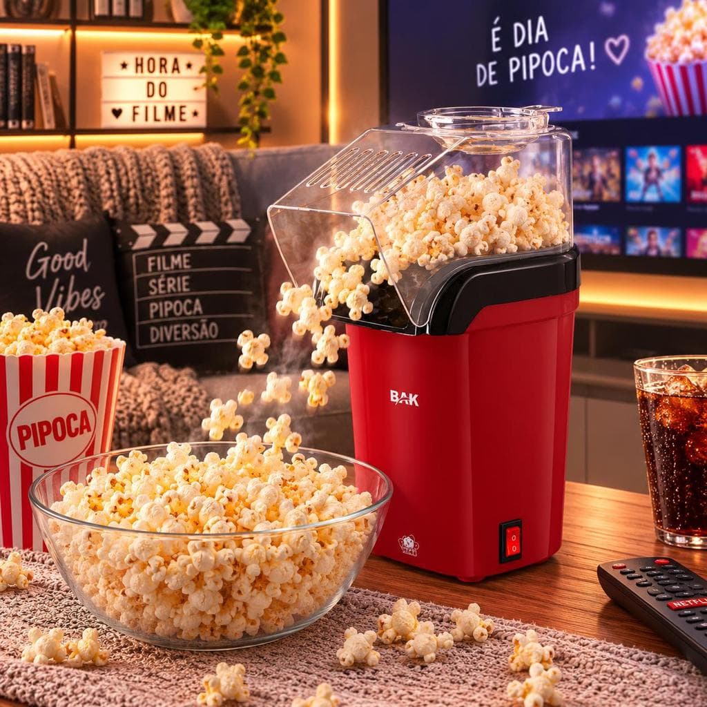 Pipoqueira Elétrica Sem a Nessecidade de Óleo ,Sençaçao de Cinema em Casa em Minutos
