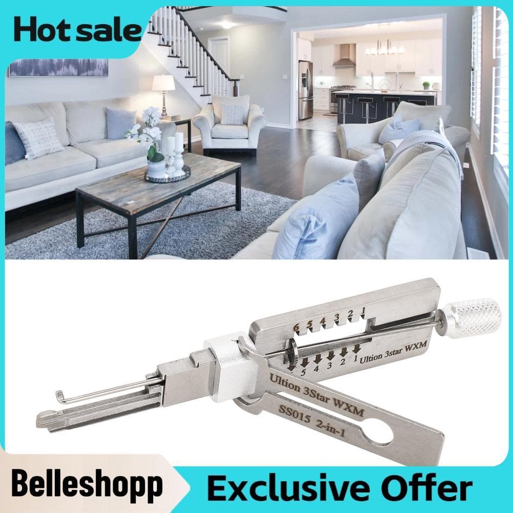 Belleshopp-br 2 em 1 decodificador civil de aço inoxidável portátil Ultion 3 estrelas WXM reparo para carro