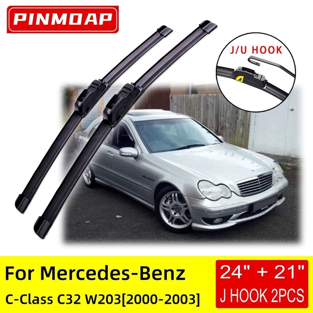 Para Mercedes-Benz C-Class C32 W203 2000 2001 2002 2003 Lâminas De Limpador Dianteiro Escovas Cortador Acessórios Uj Gan