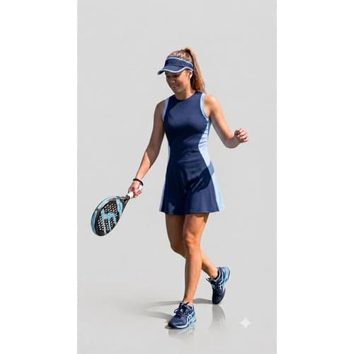 Vestido Fitness Padel - Beach Tennis Nadador Liso Acinturado