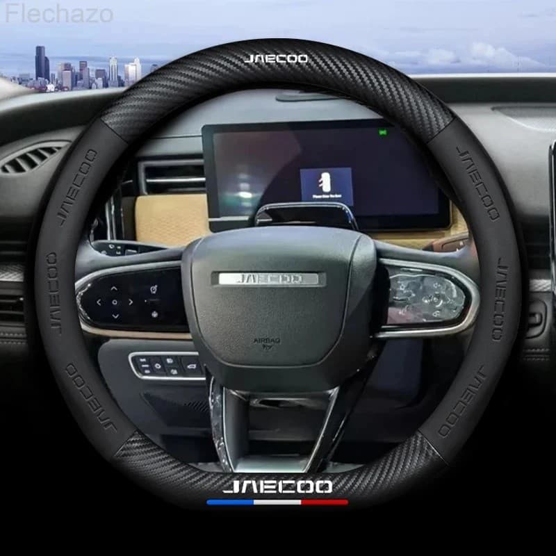 Para CHERY JAECOO J5 J7 J8 Capa De Volante Do Carro D Forma Couro Ultra Fino Anti Deslizamento Decoração Acessórios 2023