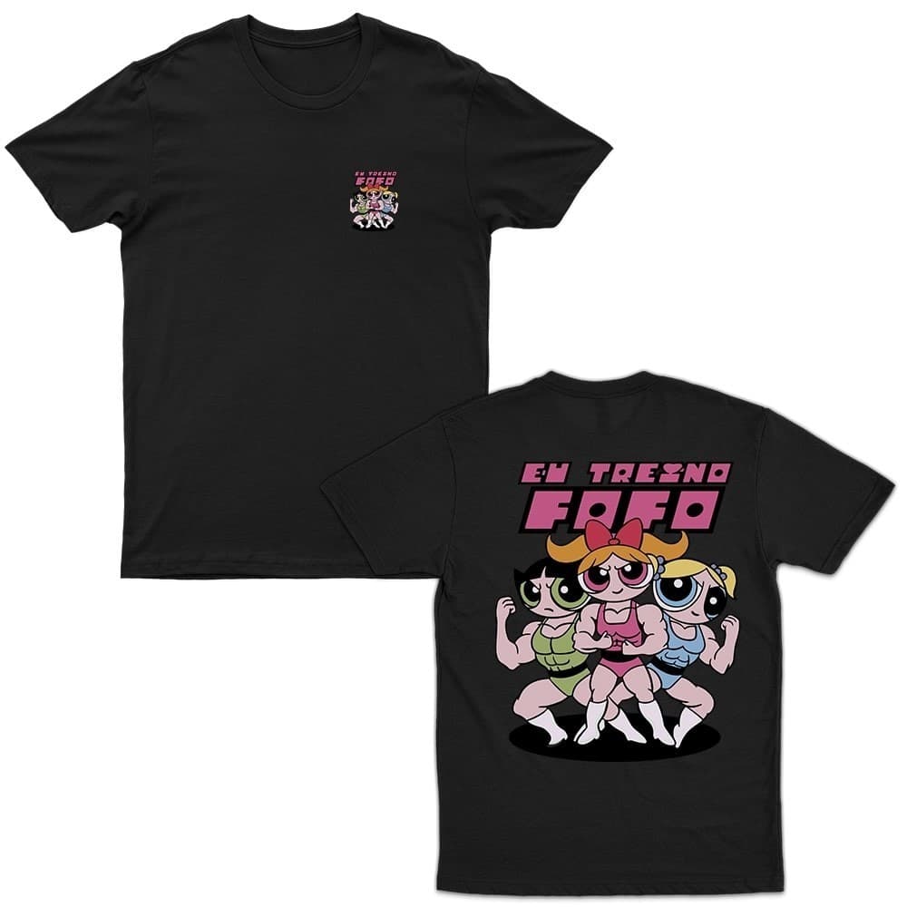 Camiseta camisa Feminina Meninas Super Poderosas Maromba Eu Treino Fofo Camisa Academia estampado