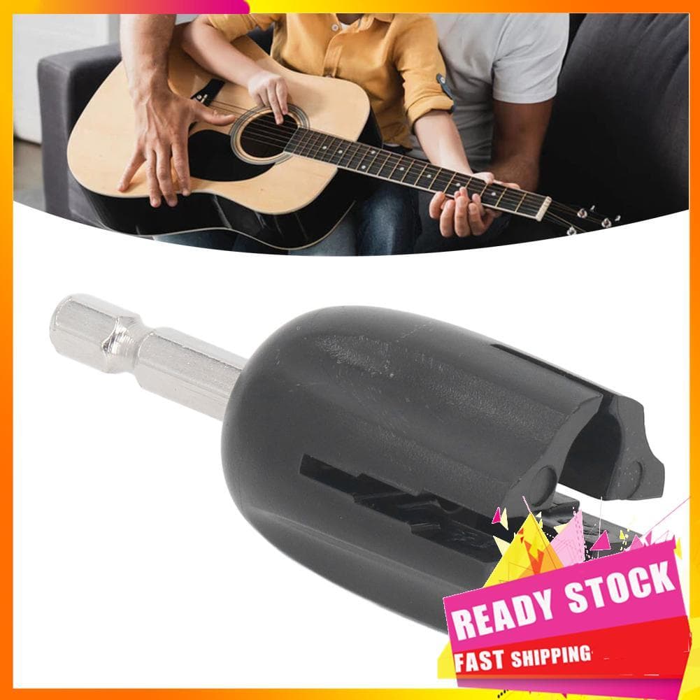 Gfgfgfgg Enrolador de corda de guitarra, cabeça de plástico, metal, pequena broca, para folk, baixo elétrico, ukulele,