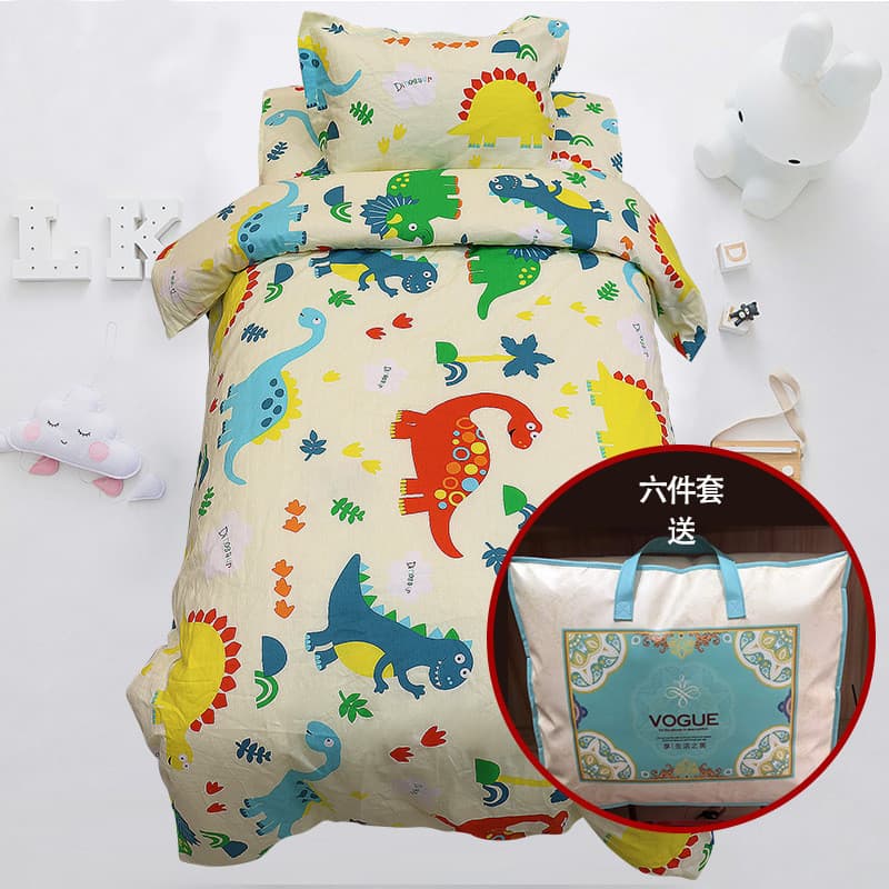 Vendas diretas da fábrica colcha infantil roupa de cama de jardim de infância algodão puro conjunto de três peças colcha