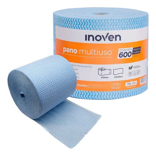 600 Panos Multiuso Azul 240m Perfex Reutilizável Limpeza