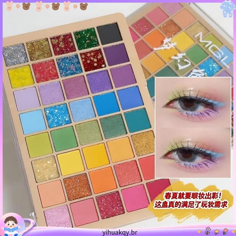 MGL Dreamy 40 cores não é fácil de desbotar paleta de sombras de palco fácil de colorir modificar o tom da pele maquiage