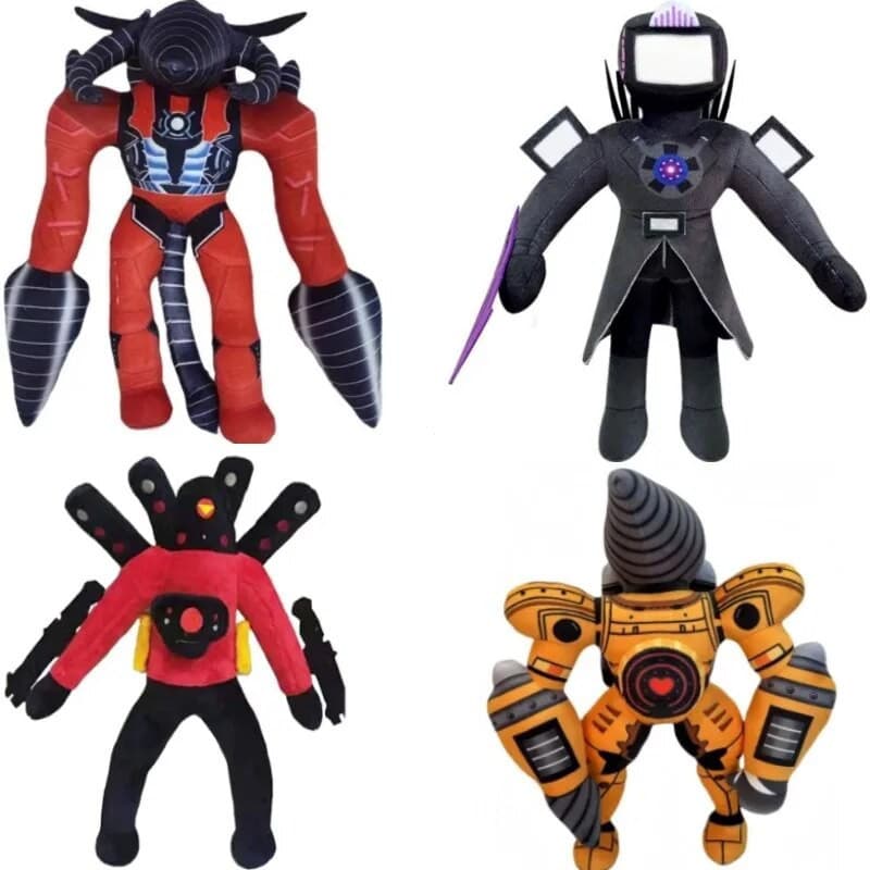 Mais novo skibidi toalete Rel贸gio Titan TV homem speakerman pel煤cia brinquedos horror jogo cartoon boneca recheado crian