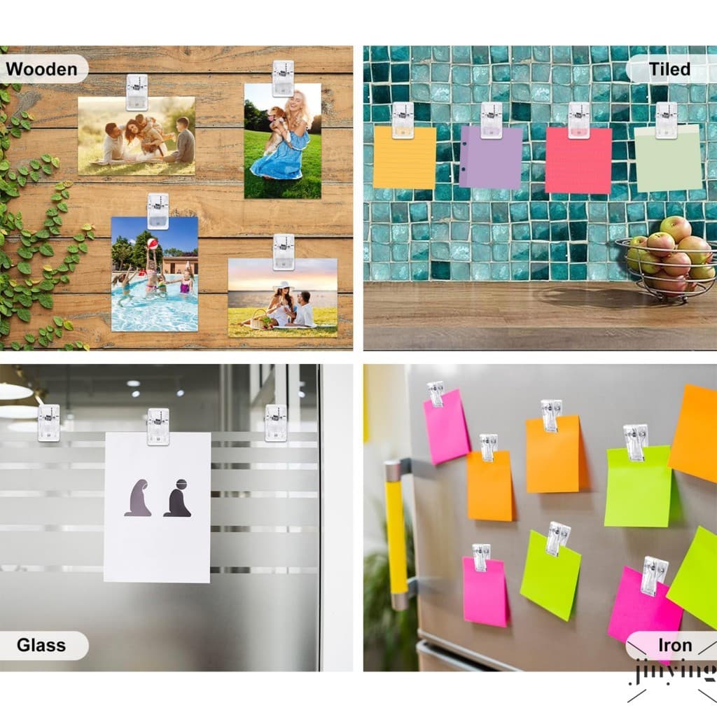 Clipes De Suspensão Acrílicos Transparentes , Fotos Com Design Adesivo De Lado Único , Adequados Para Casamentos Em Sala