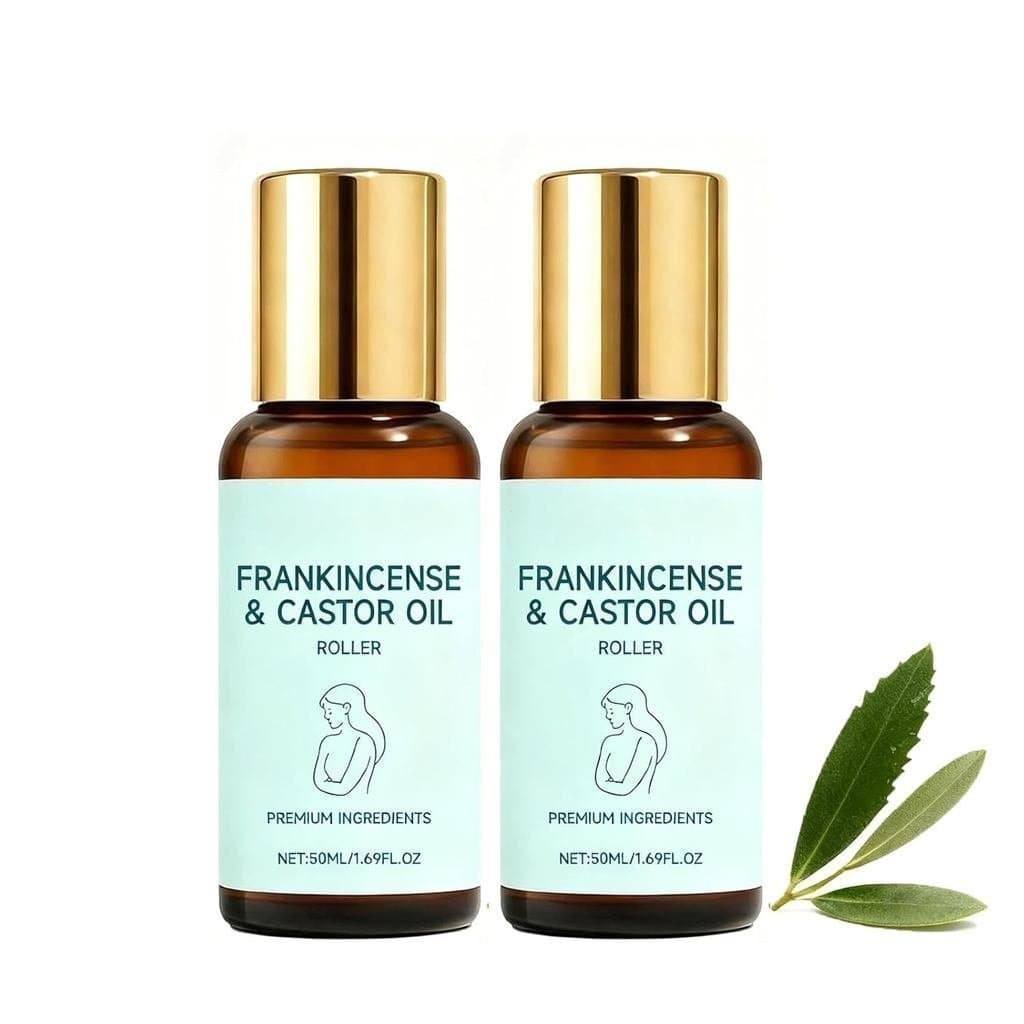 Frankincense Castor Organic Raccoon Roll-On contém olíbano e óleo de rícino, óleo essencial de olíbano para o rosto, ess