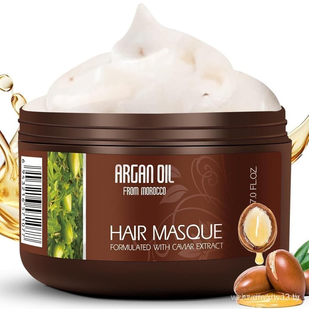 Máscara Capilar de Argan, Máscara Capilar Hidratante Profunda, Produto de Cuidado Capilar com Queratina, adequada para c