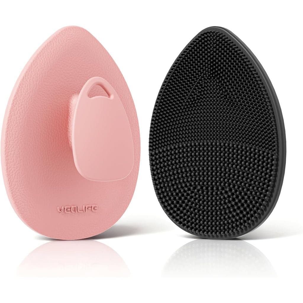 Escova de Limpeza Facial de Silicone, Pacote com 2, Escova Manual de Limpeza Facial para Homens e Mulheres, Escova Suave