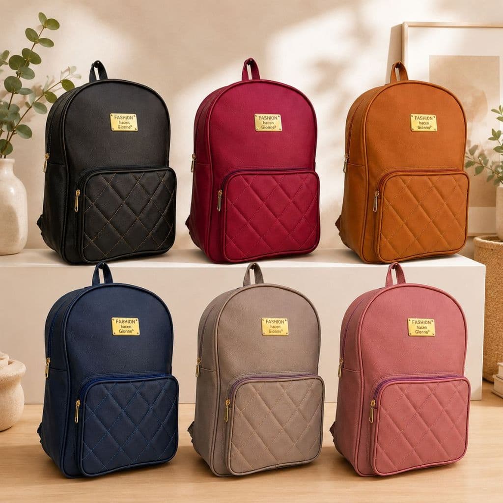 Bolsa Mochila Feminina Couro Sintético 6 Cores Mega Promoção