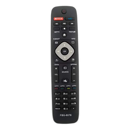 Controle Remoto Smart Philips Compatível FBG8076 55PFL6007G 78 Preto Lelong