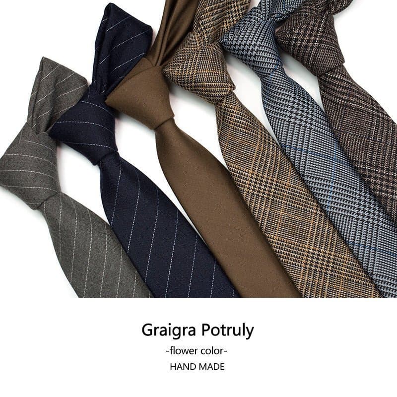 Gravata masculina com padrão xadrez, cor sólida marrom e cinza, gravata casual de 6cm para trabalho, gravata feminina xa