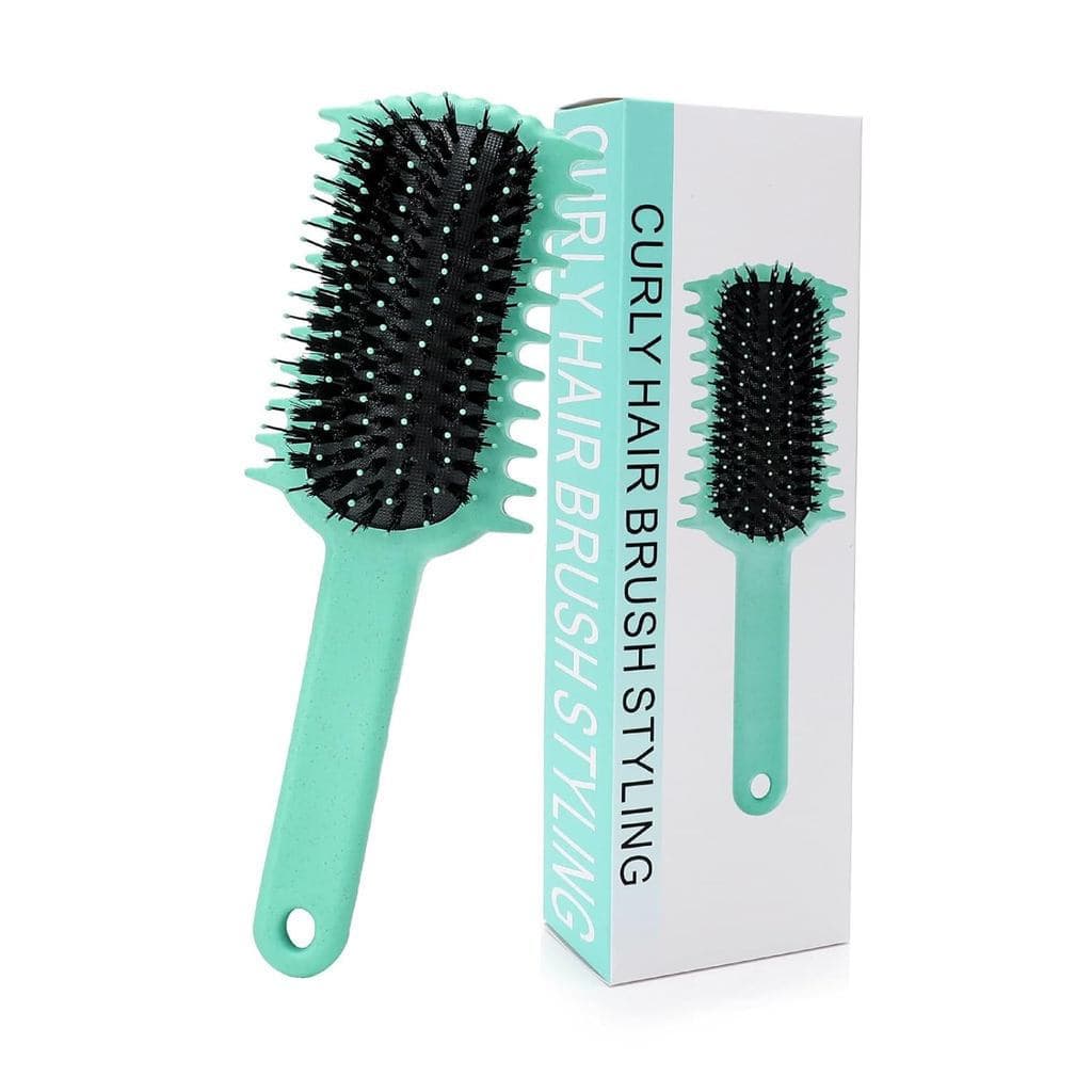 Escova para Cabelos Cacheados, Escova Definidora de Volume para Desembaraçar, Modelar e Estilizar Cachos Femininos, Redu