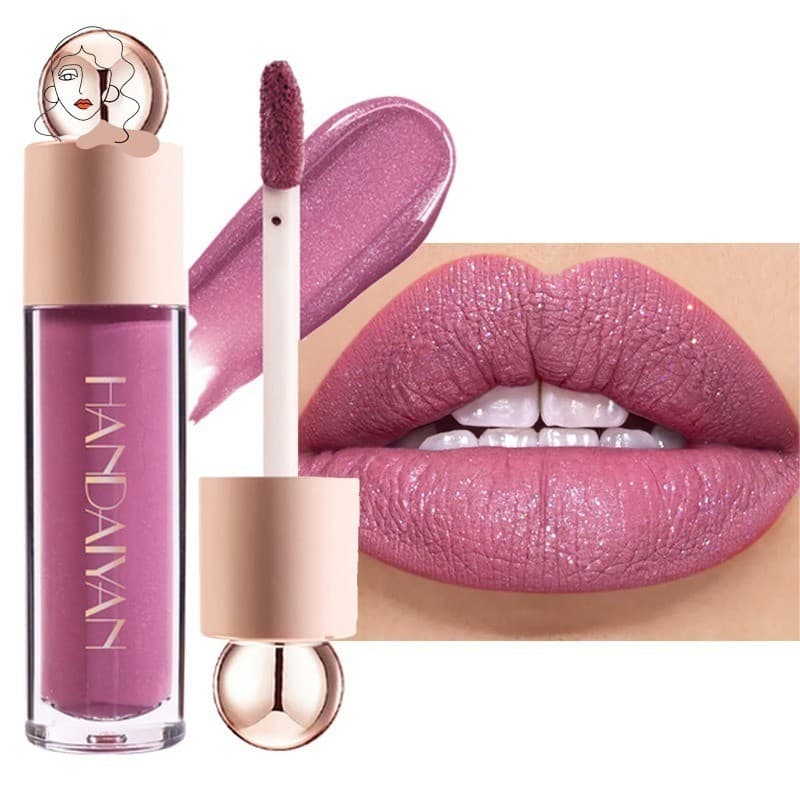 8 cores batom líquido Glitter brilho labial de longa duração à prova d'água copo antiaderente brilho labial