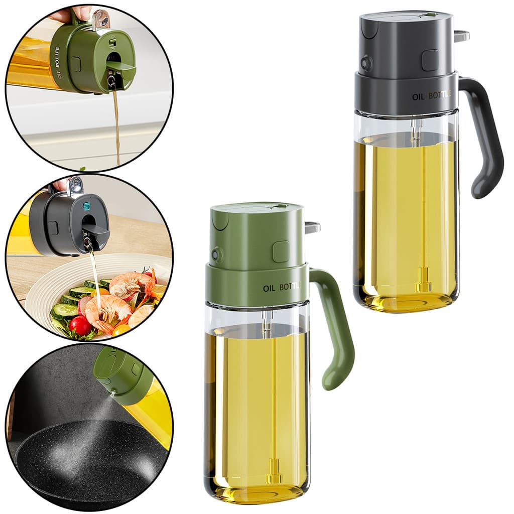 Frasco De Spray De Óleo Migumila , 550ml , Vidro Com Alto Teor De Borosilicato , Dispensadores De Cozinha , Pulverizador