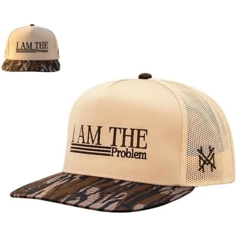 Chapéu De Caminhoneiro I Am The Problem , Boné De Beisebol De Malha Snapback Ajustável Engraçado Para Homens E Mulheres