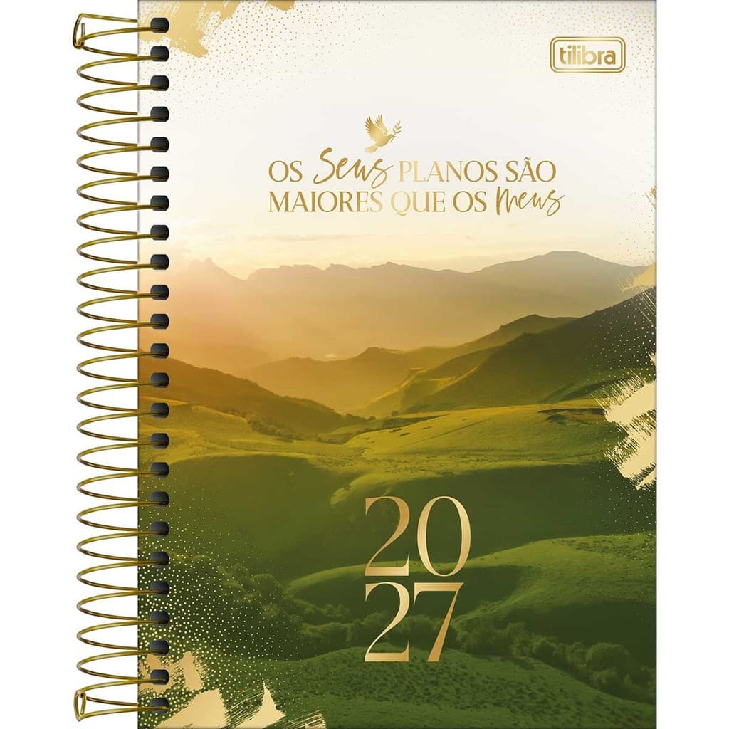 Agenda Tilibra Louvor M6 capa dura espiral 14 x 20 2027