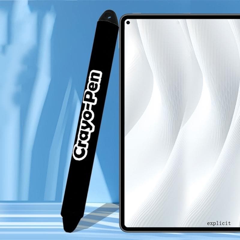 Caneta Desenho Infantil Exp Ponta Silicone Dobrável Cordão Anti-Perda