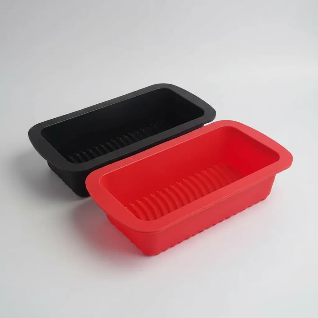 Kit 3 Forma Pão Bolo Assadeira Silicone Retangular Grande