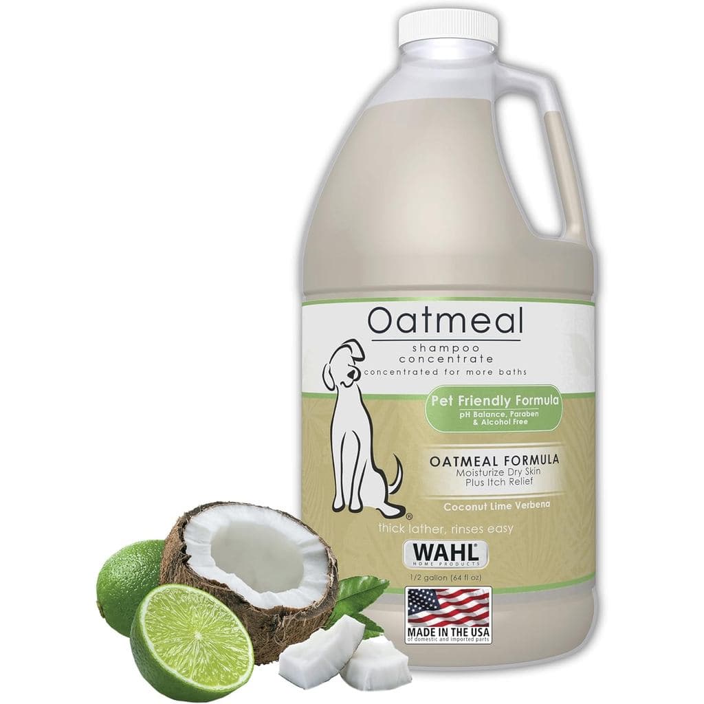 Shampoo para Cães Wahl USA para Alívio da Pele Seca e Coceira – Fórmula com Aveia e Aroma de Coco, Limão e Verbena – 64