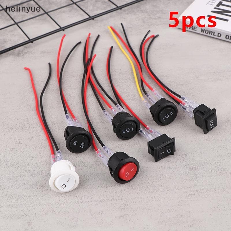 5Pcs Mini Roer Switch 12 Volts Liga/Desliga Interruptor Com Interruptores Elétricos Pré-Fiados