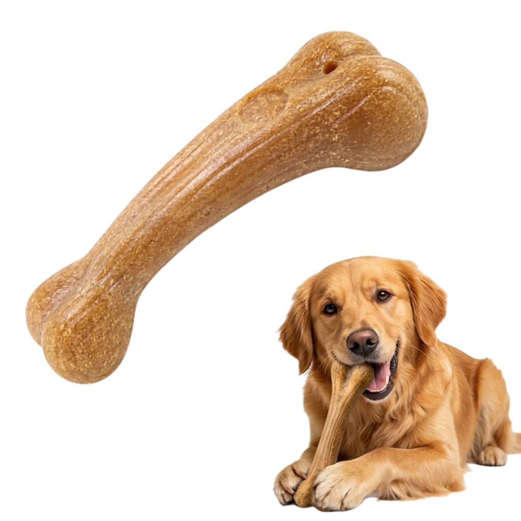 Osso mordedor Ecológico  Brinquedo  de Madeira Resistente Pet