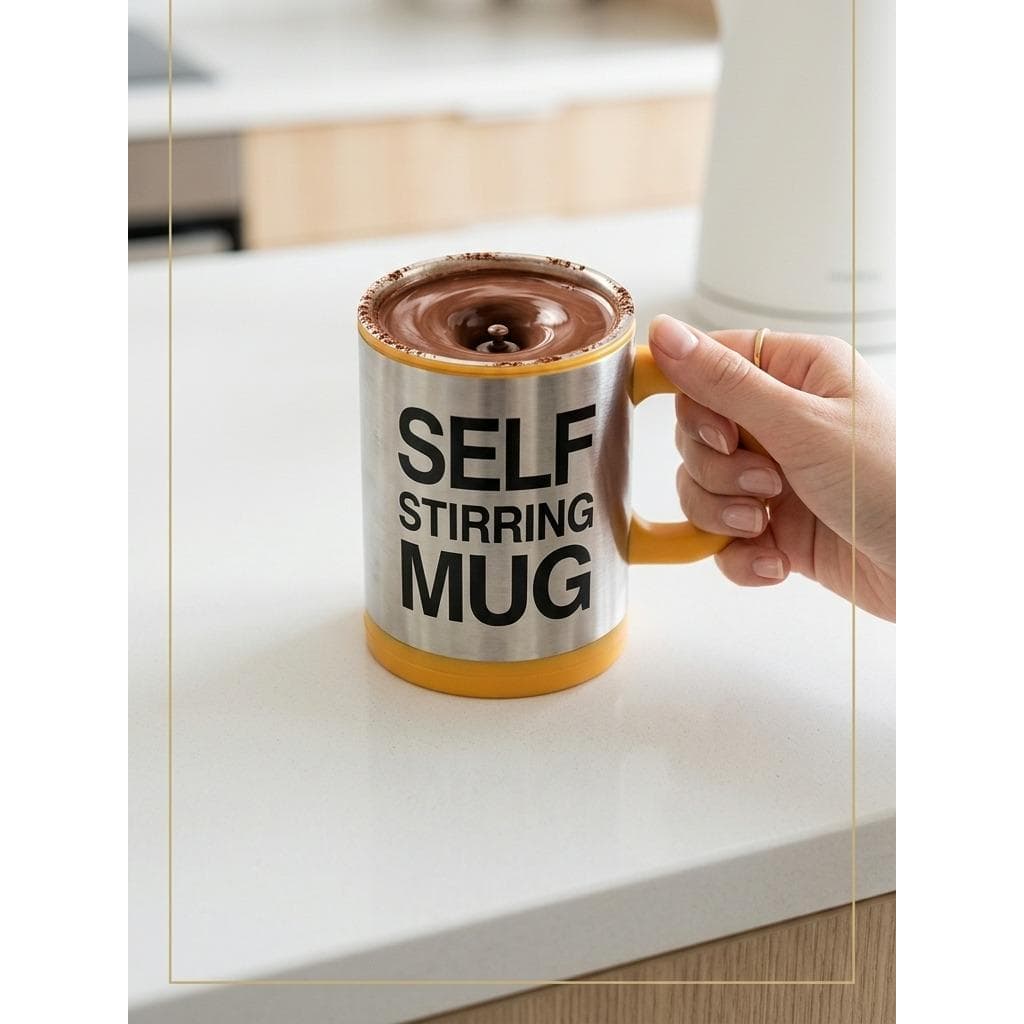 Caneca Mixer Automática Self Stirring Mug - Café/Achocolatado/Suplemento