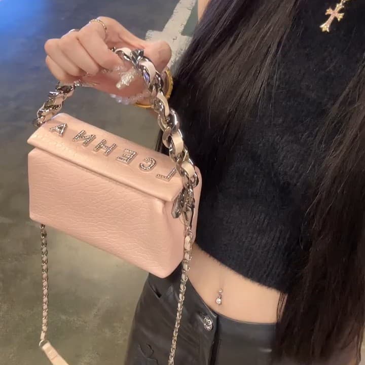 All-Match luz luxo nicho rosa corrente pequena bolsa quadrada High-End bolsa feminina saco do mensageiro saco de viagem