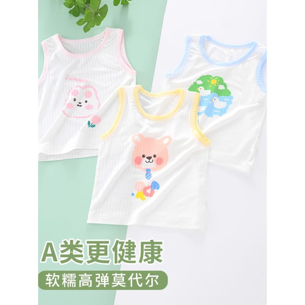 Colete de bebê verão estilo fino bebê recém-nascido estilingue obstáculos topo verão 0-março 6 Modal 12 roupas