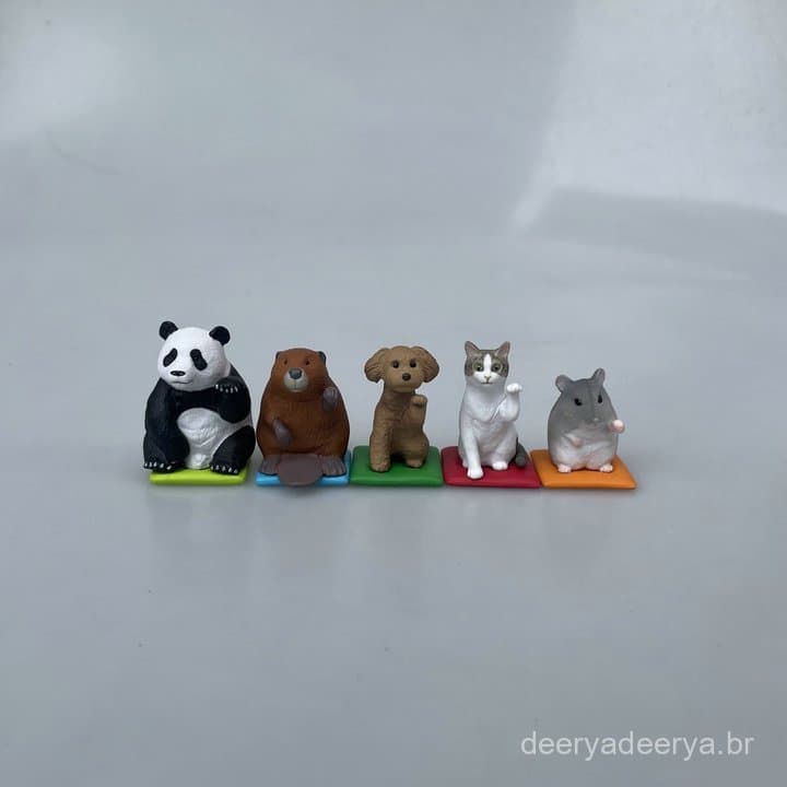 Novos itens soltos: brinquedos gashapon de animais que trazem sorte, gatos, cães, pandas, hamsters, porquinhos-da-índia,