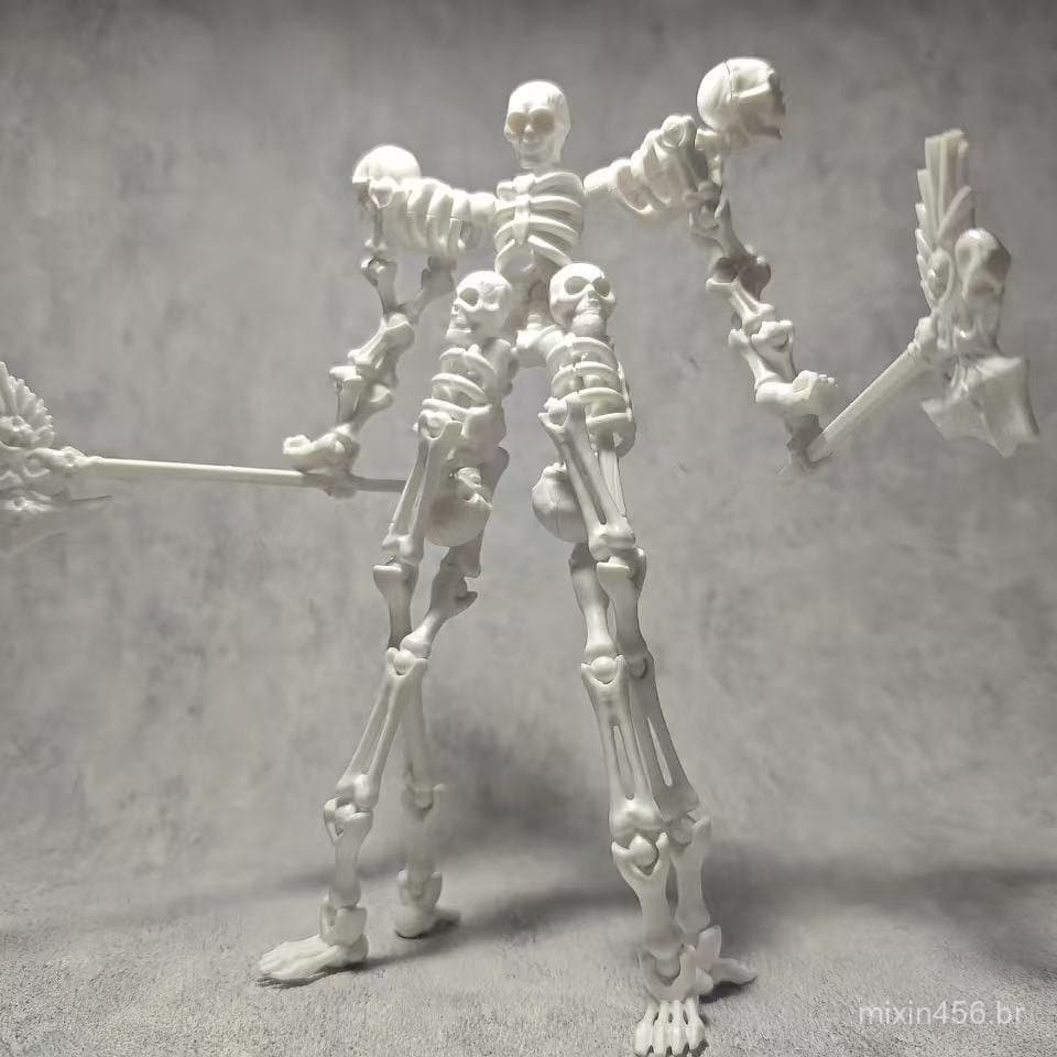 Novo produto [Skull King] figura de esqueleto impressa em 3D, em estoque, com articulações móveis, manequim, pode ser mo