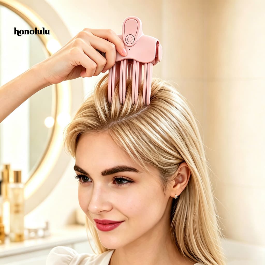 Hon * Grampo De Cabelo Volumizador , Ferramenta Portátil De Volume Aquecido Para Cabelos Finos E Grossos , Design Sem Fi