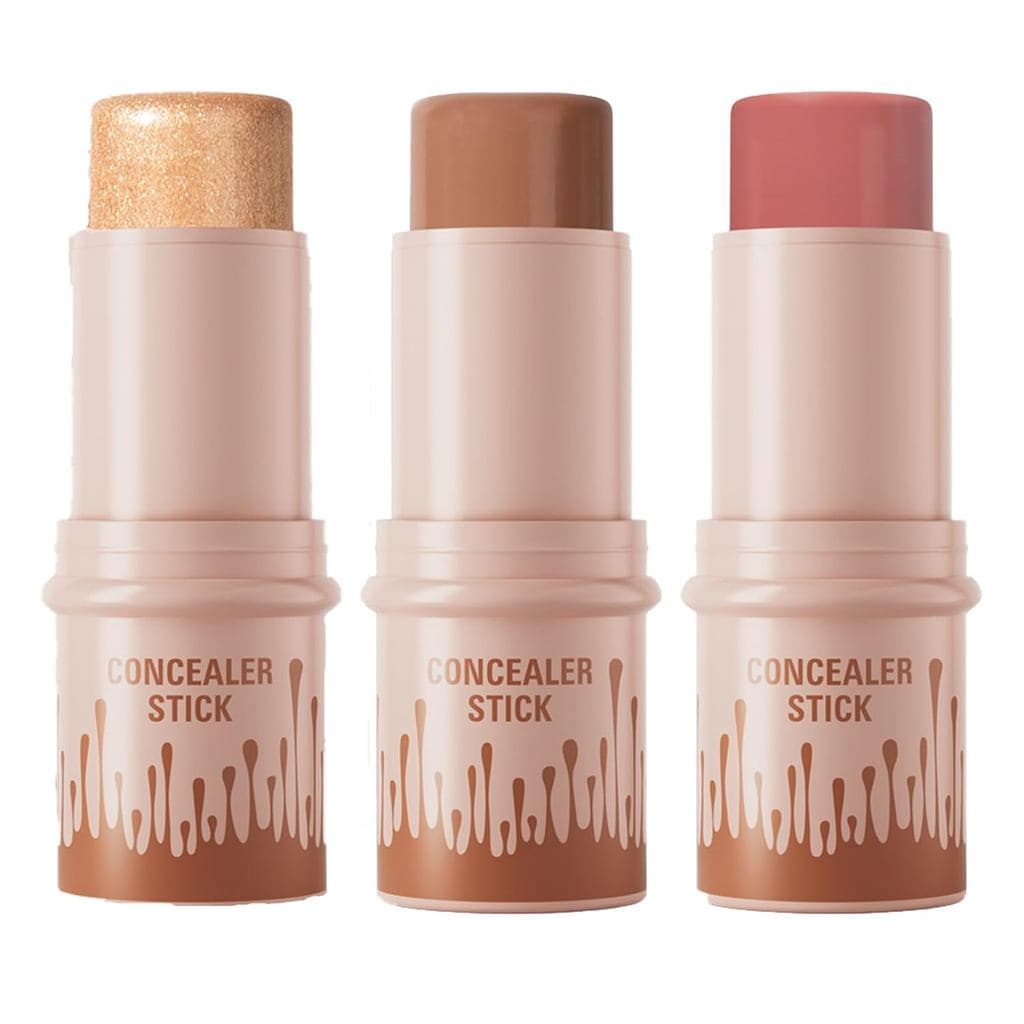 Kit de Viagem Multiuso para Bronzeamento e Iluminação - Imita o Brilho do Sol para Bochechas e Olhos, Leve, Essenciais p