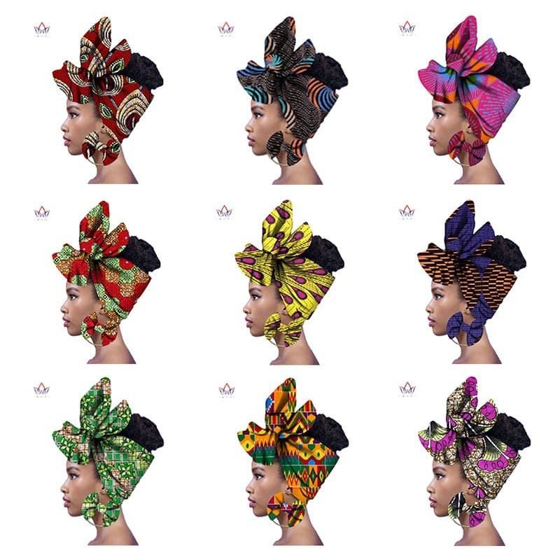 Turbante e brincos africanos, 2 peças, roupas africanas, cera, ancara, turbante africano