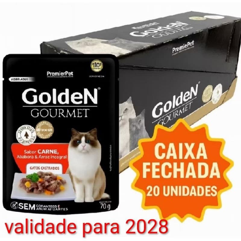 Sache Golden  Gatos Castrados Carne 70g - 20 Un.