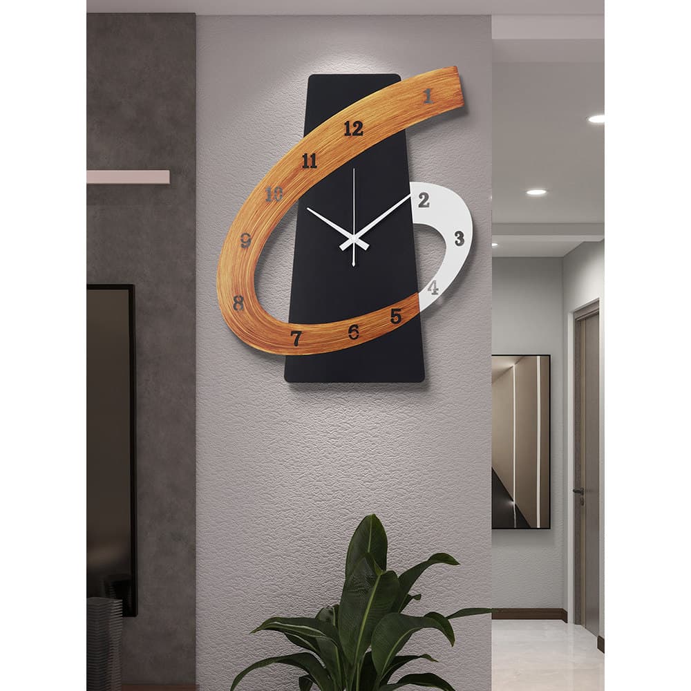 Relógio de parede estilo nórdico, personalidade para sala de estar, moda criativa, sem perfuração, decoração doméstica,