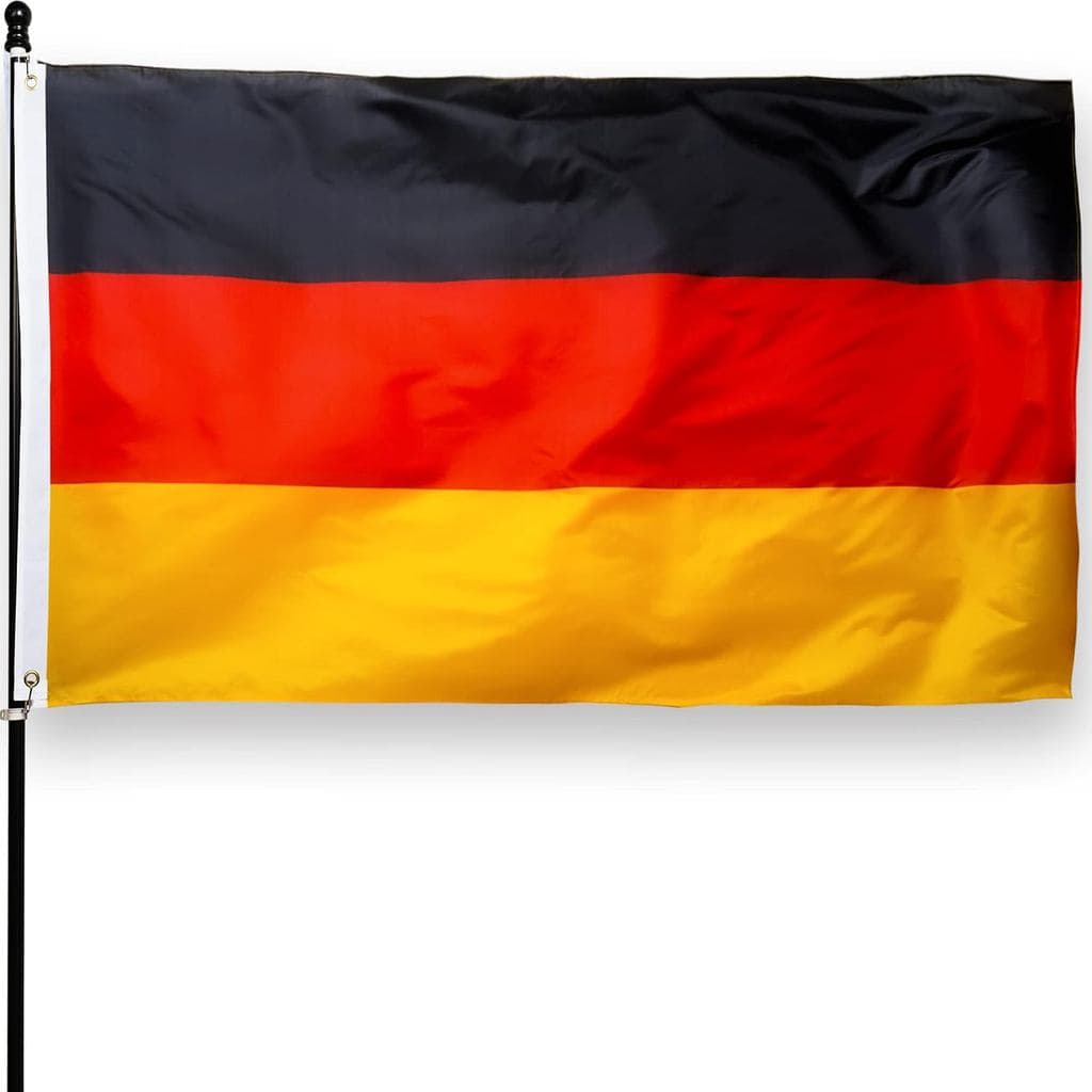 Bandeira da Alemanha DANF FLAG 3x5 pés, Bandeira Nacional Alemã |   Resistente ao desbotamento, ilhós de latão, cabeçalh