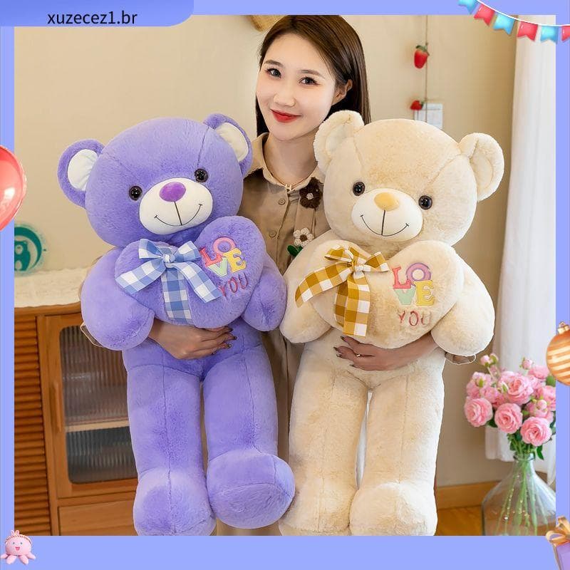 Urso de pelúcia boneca urso segurando dormir pelúcia urso boneca Ragdoll feminino presente de formatura para namorada