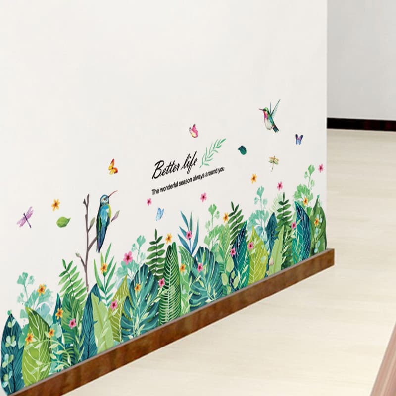 Planta buraco reparação adesivos de parede adesivos decorativos auto-adesivo fundo da parede papel de parede canto capa
