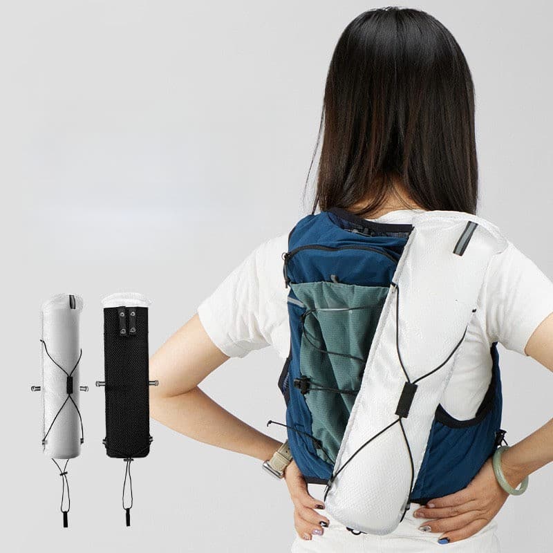 Mochila leve para caminhadas e corridas ao ar livre, bolsa de armazenamento para bastões de trekking com alça de ombro,