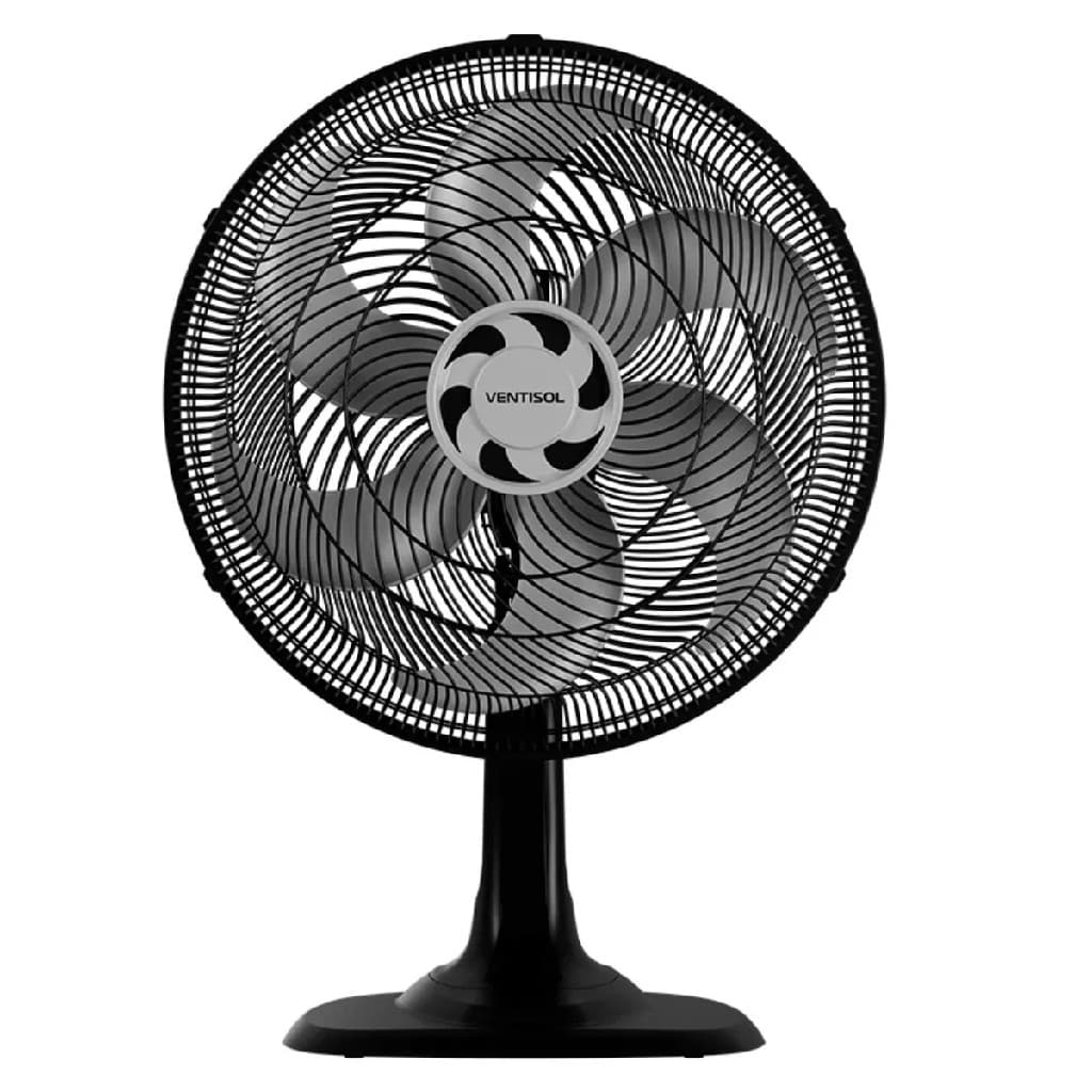 Ventilador de Mesa Turbo 6 Pás 40cm Preto