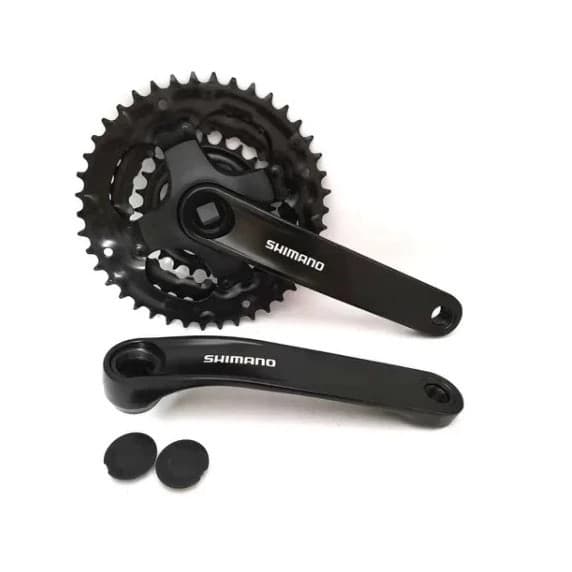 Pedivela Alumínio Shimano Tourney Ty301 Coroa Reduzida 24-34-42D Bike Aro 26 ou 29 Eixo 34.7mm